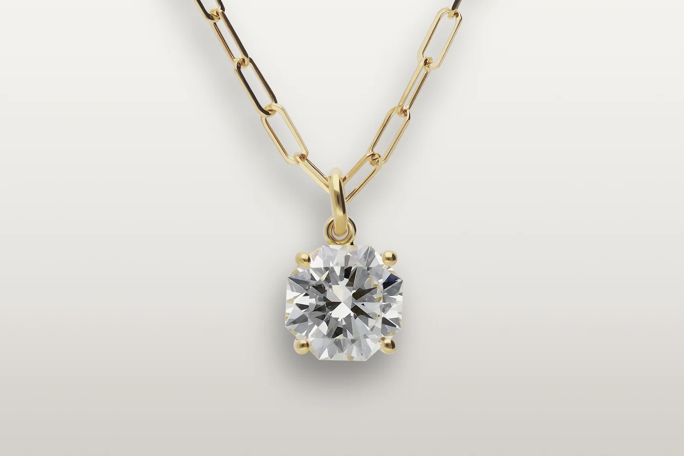 Necklace Elements White Octagon