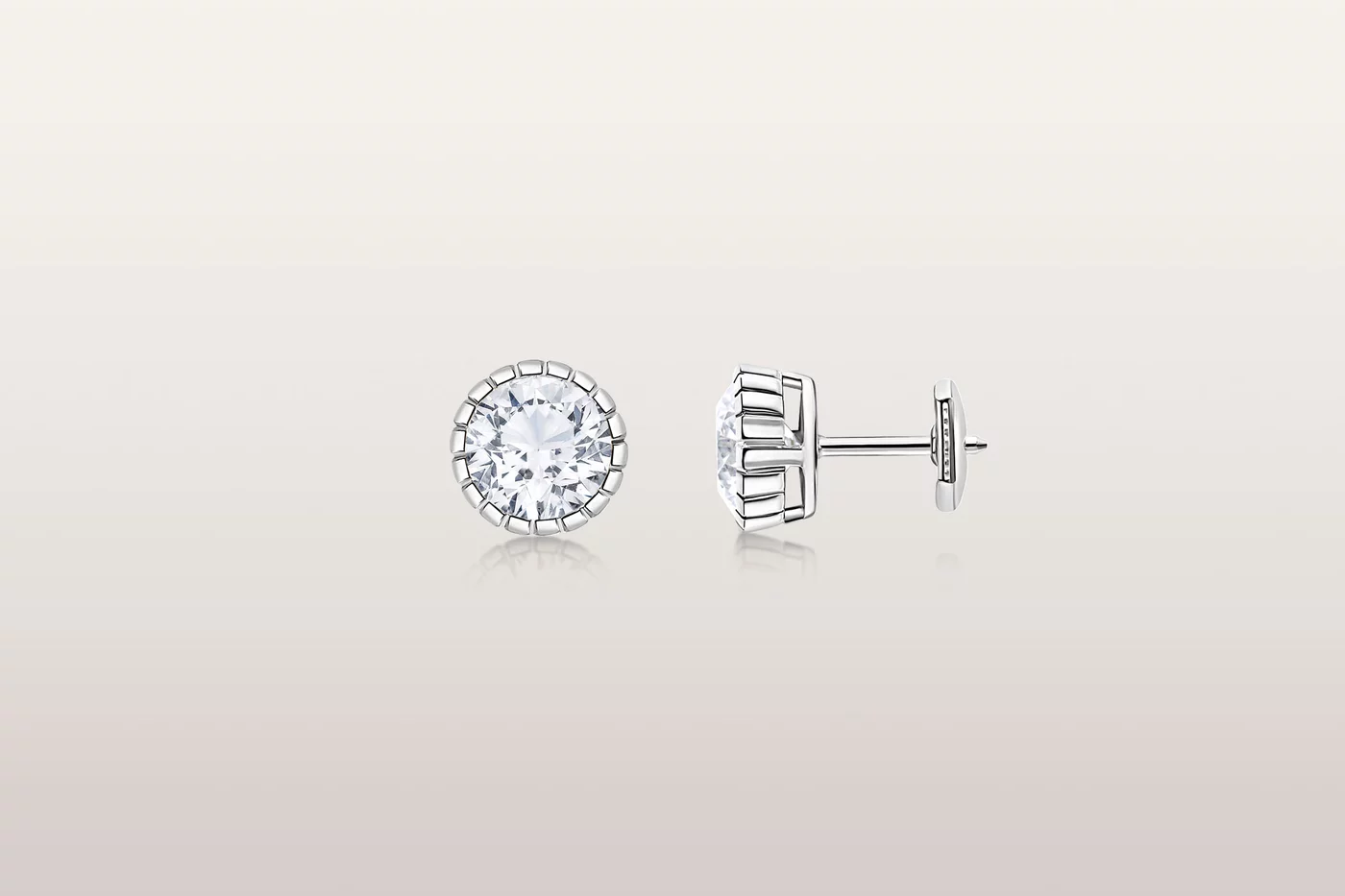 Boucles d'oreille Eternity Round