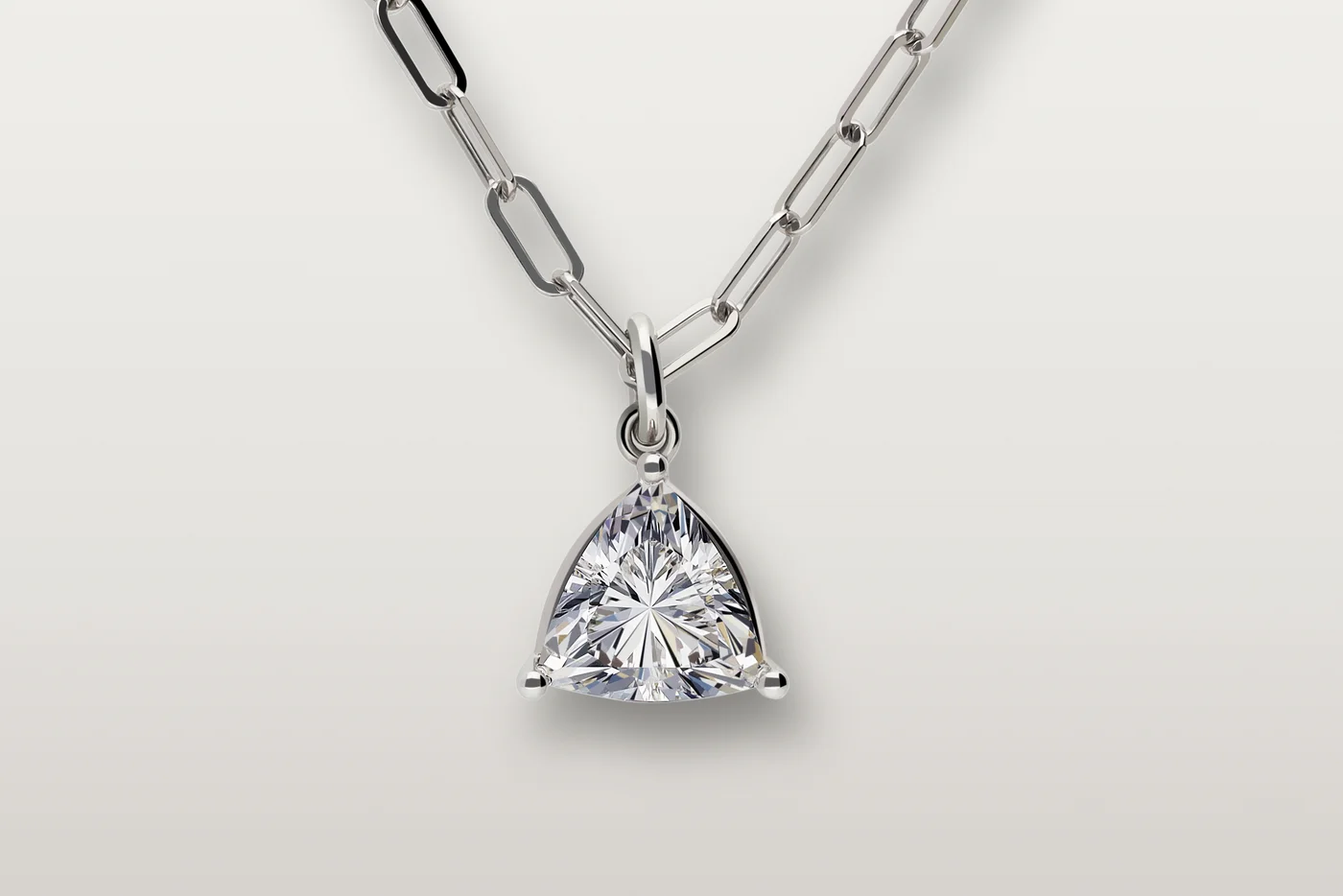 Necklace Elements White Triangle