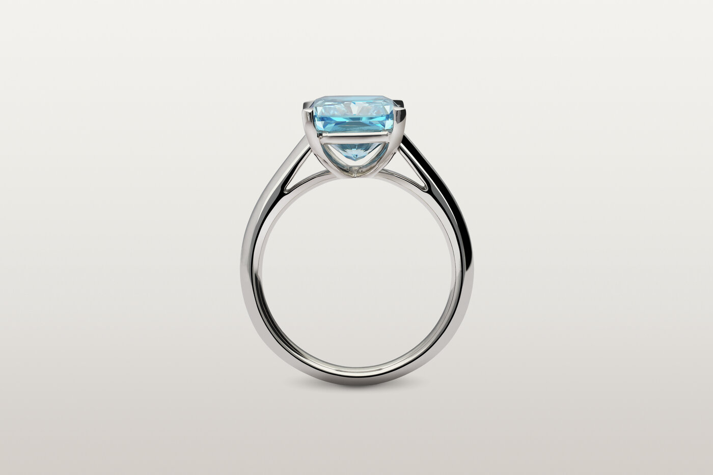 Bague Solitaire Blue Radiant Bague Solitaire Blue Radiant