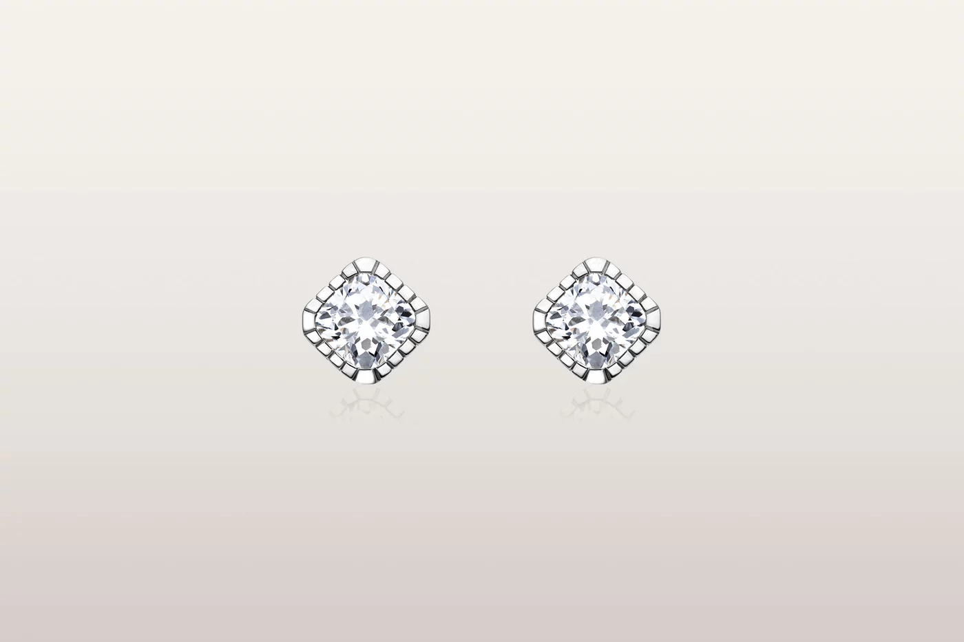 Boucles d'oreille Eternity Cushion