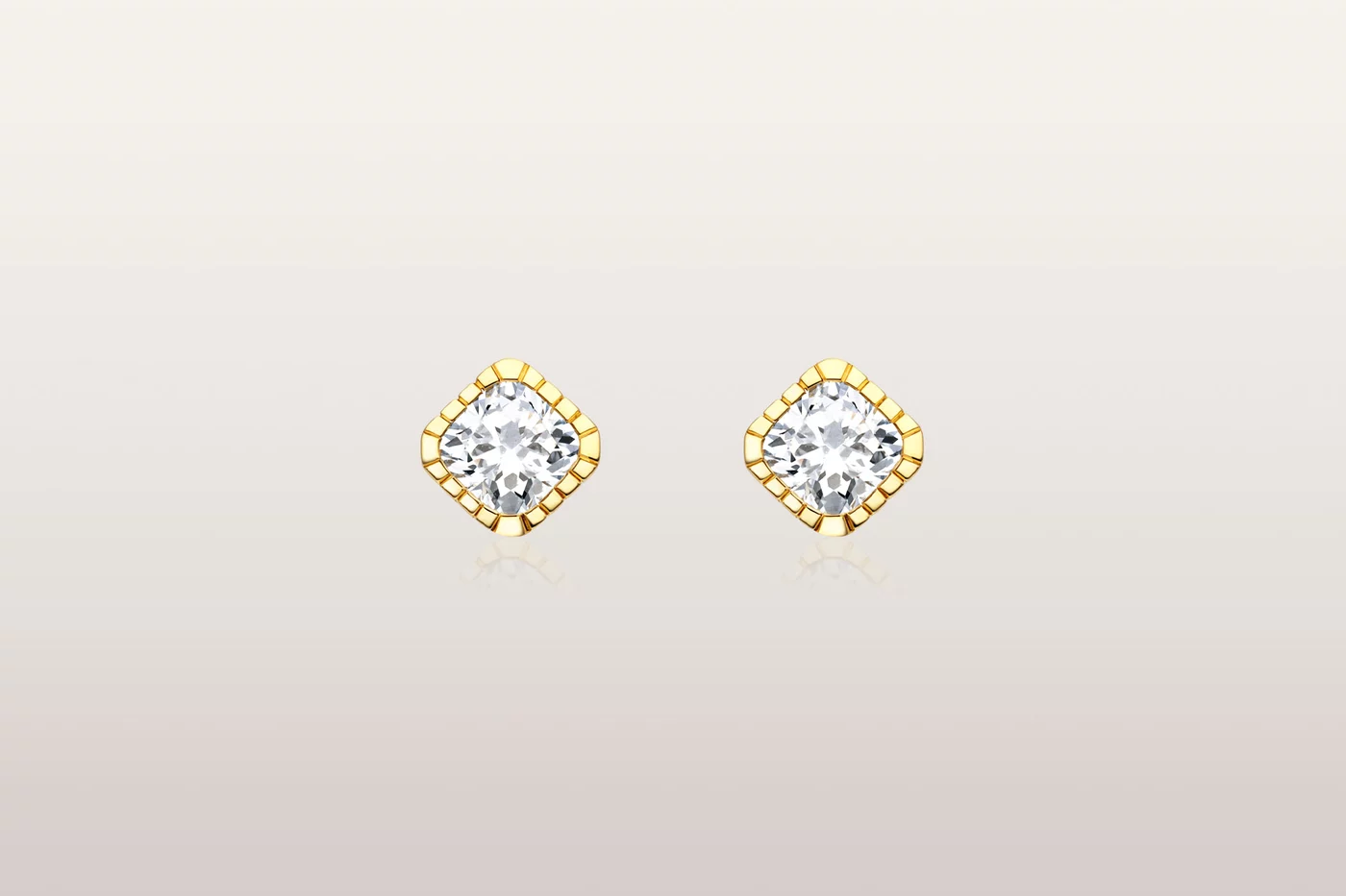 Boucles d'oreille Eternity Cushion