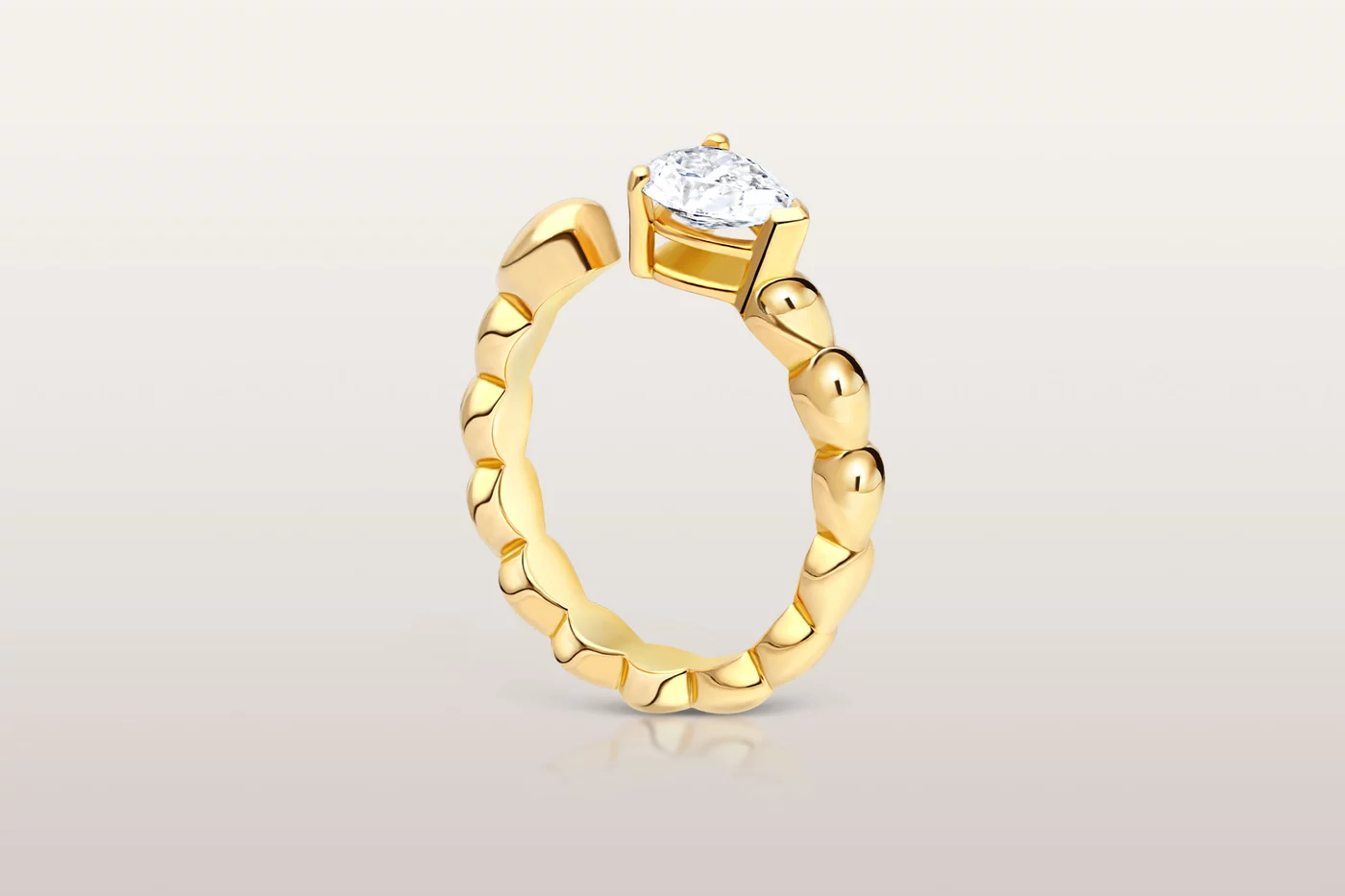 Anillo Trickle Bold Pear