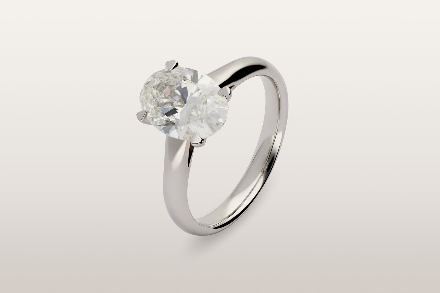 Anillo Solitaire Oval Anillo Solitaire Oval