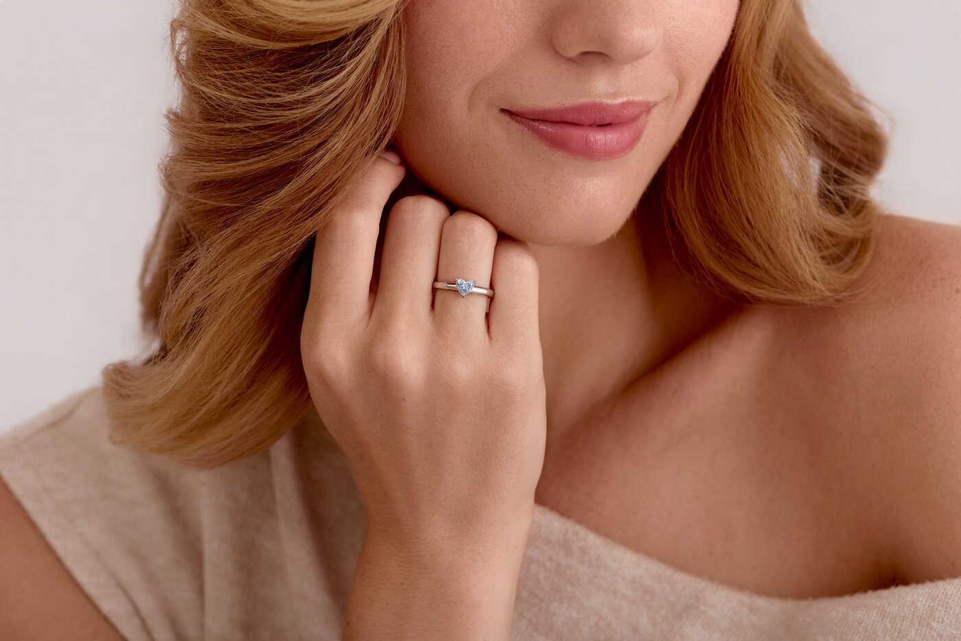 Anillo Solitaire Blue Heart Anillo Solitaire Blue Heart
