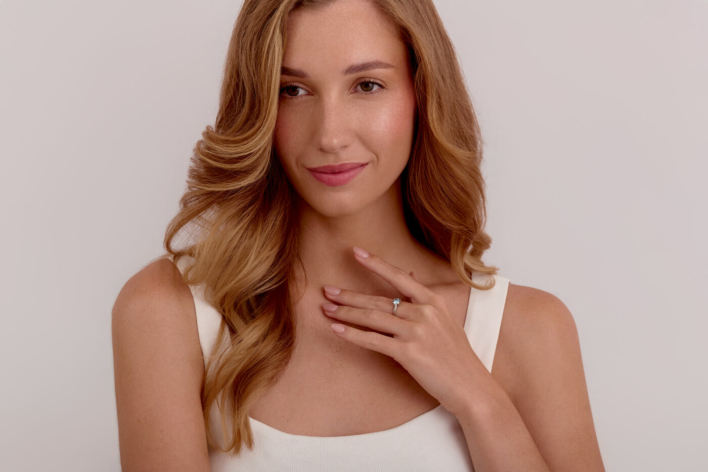Anillo Solitaire Blue Round Anillo Solitaire Blue Round