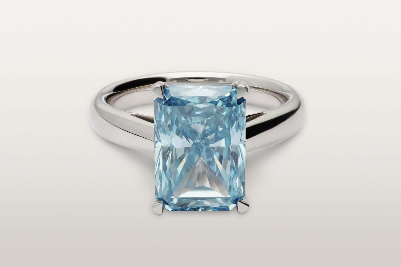 Bague Solitaire Blue Radiant Bague Solitaire Blue Radiant