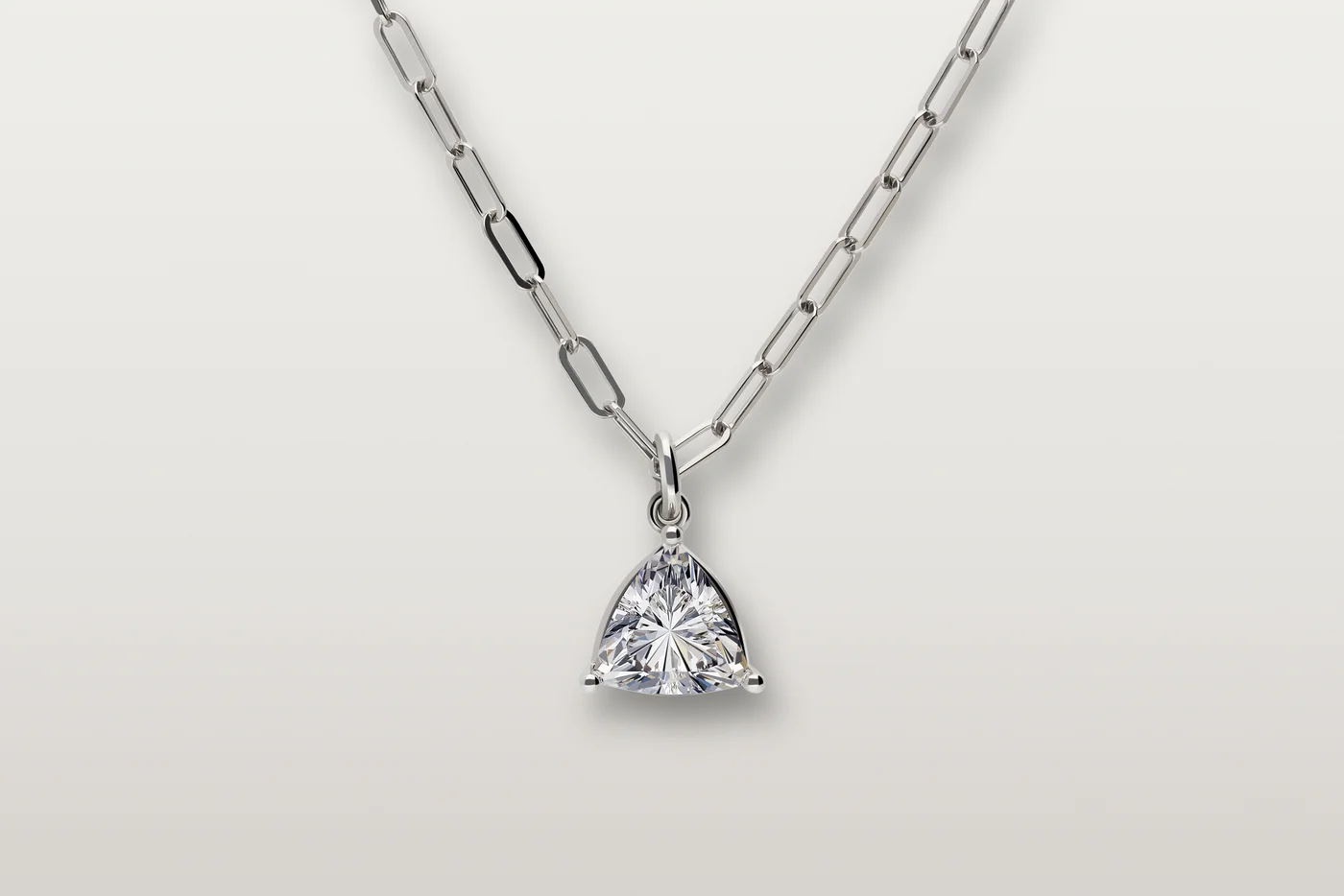 Necklace Elements White Triangle