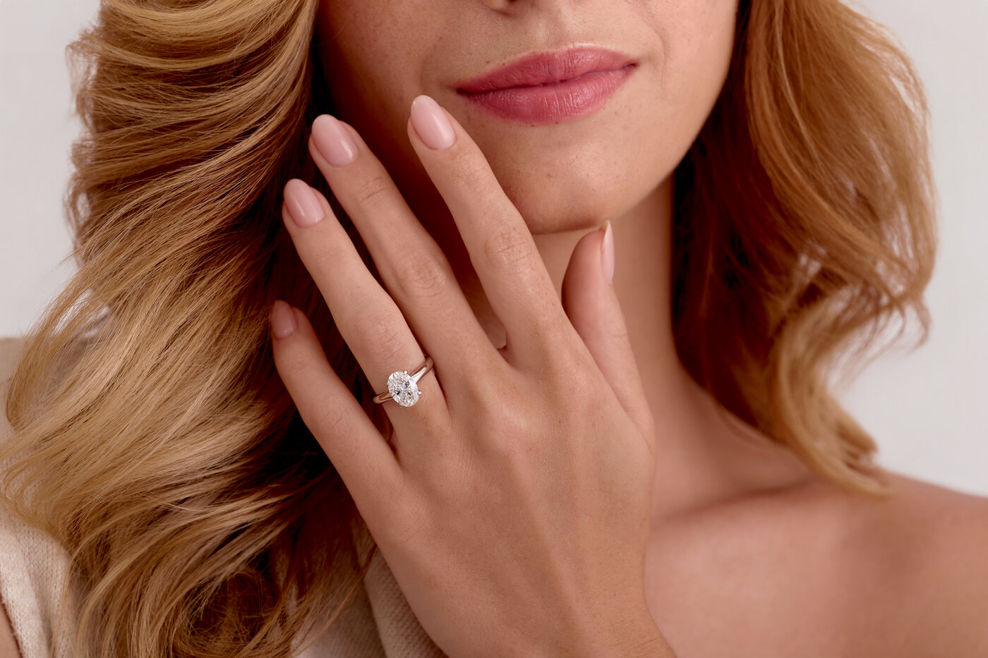 Anillo Solitaire Oval Anillo Solitaire Oval