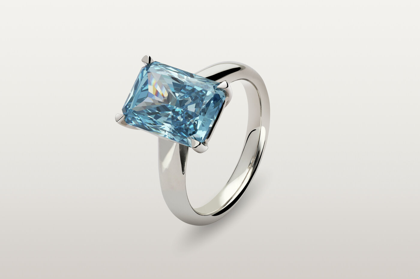 Bague Solitaire Blue Radiant Bague Solitaire Blue Radiant